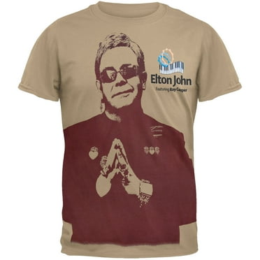 Mens 3D Short Sleeve Elton The Homage 5 John Tee T-Shirt White 